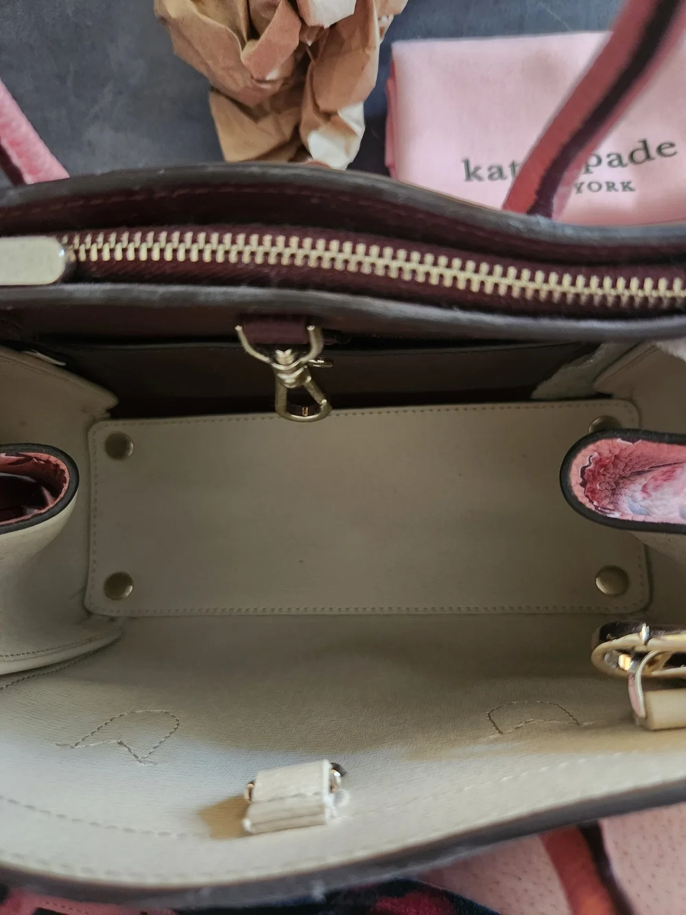 Kate Spade Knott Ditsy Rose Leather Satchel